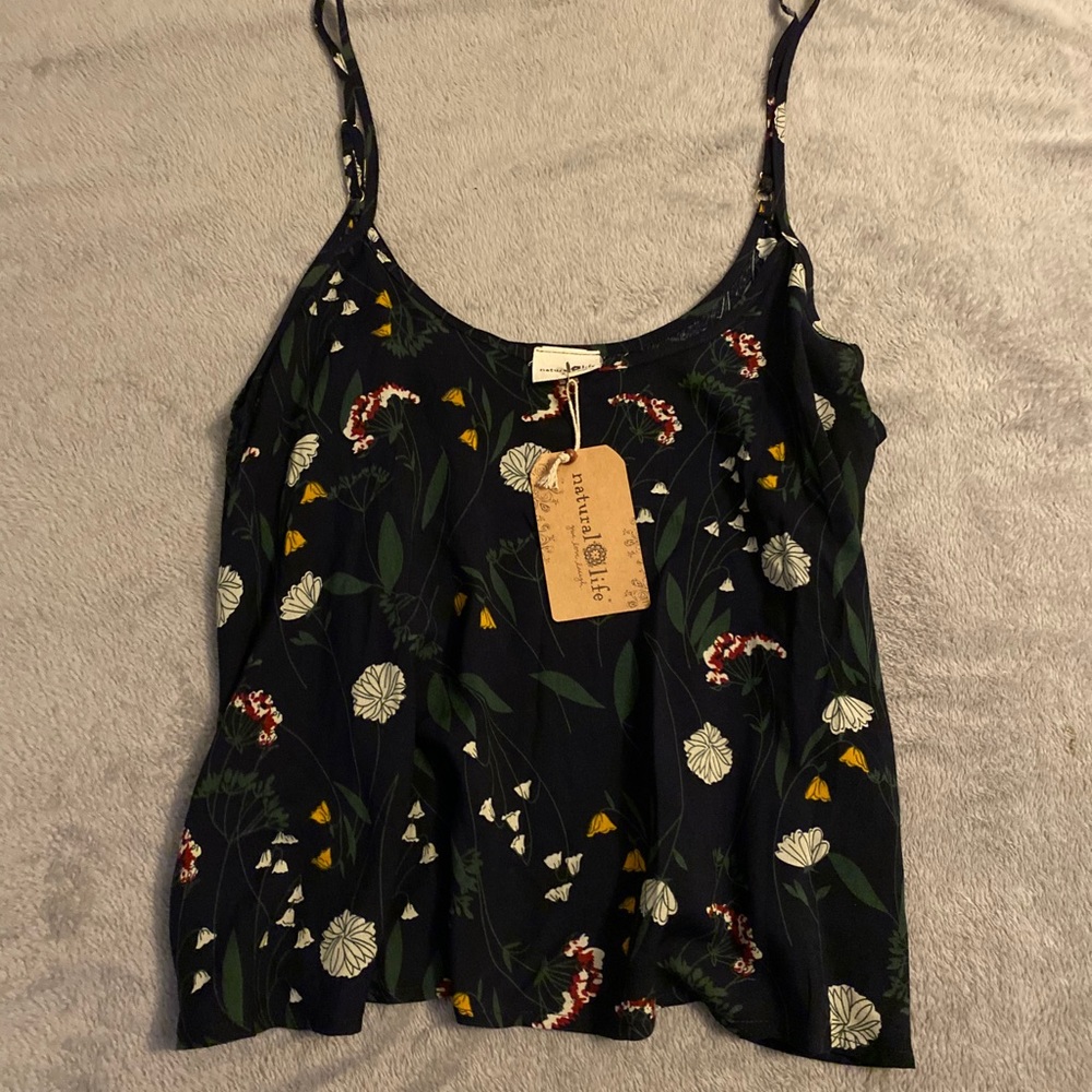 Natural Life Floral Tank Top size L